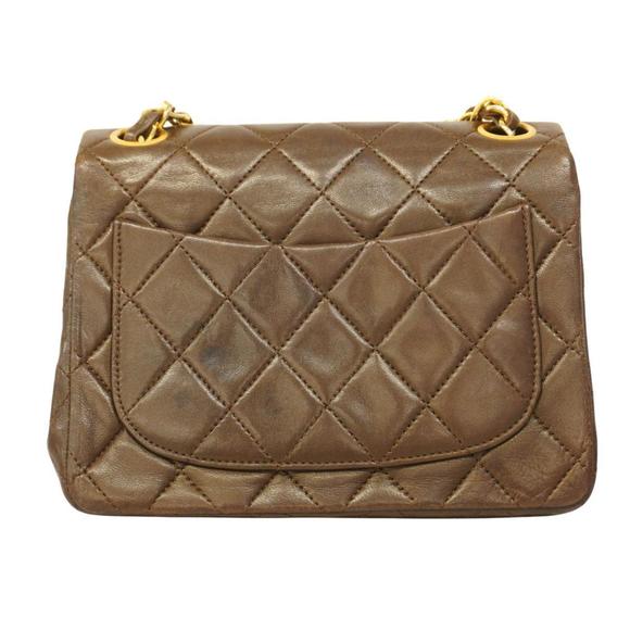 Chanel Shoulder Bag Matelasse Chain Lambskin Brown Women's - Picture 15 of 15